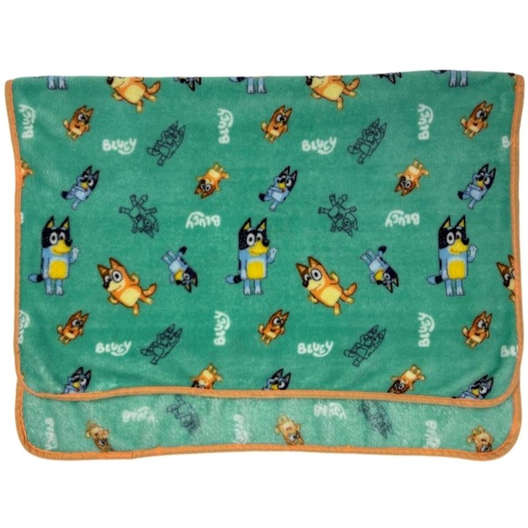 Bluey Other - Bluey Bingo Bandit Character Fleece Blanket Green Kids Soft Throw Dog Baby